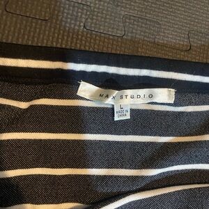 Max Studio Monochrome Striped Skirt